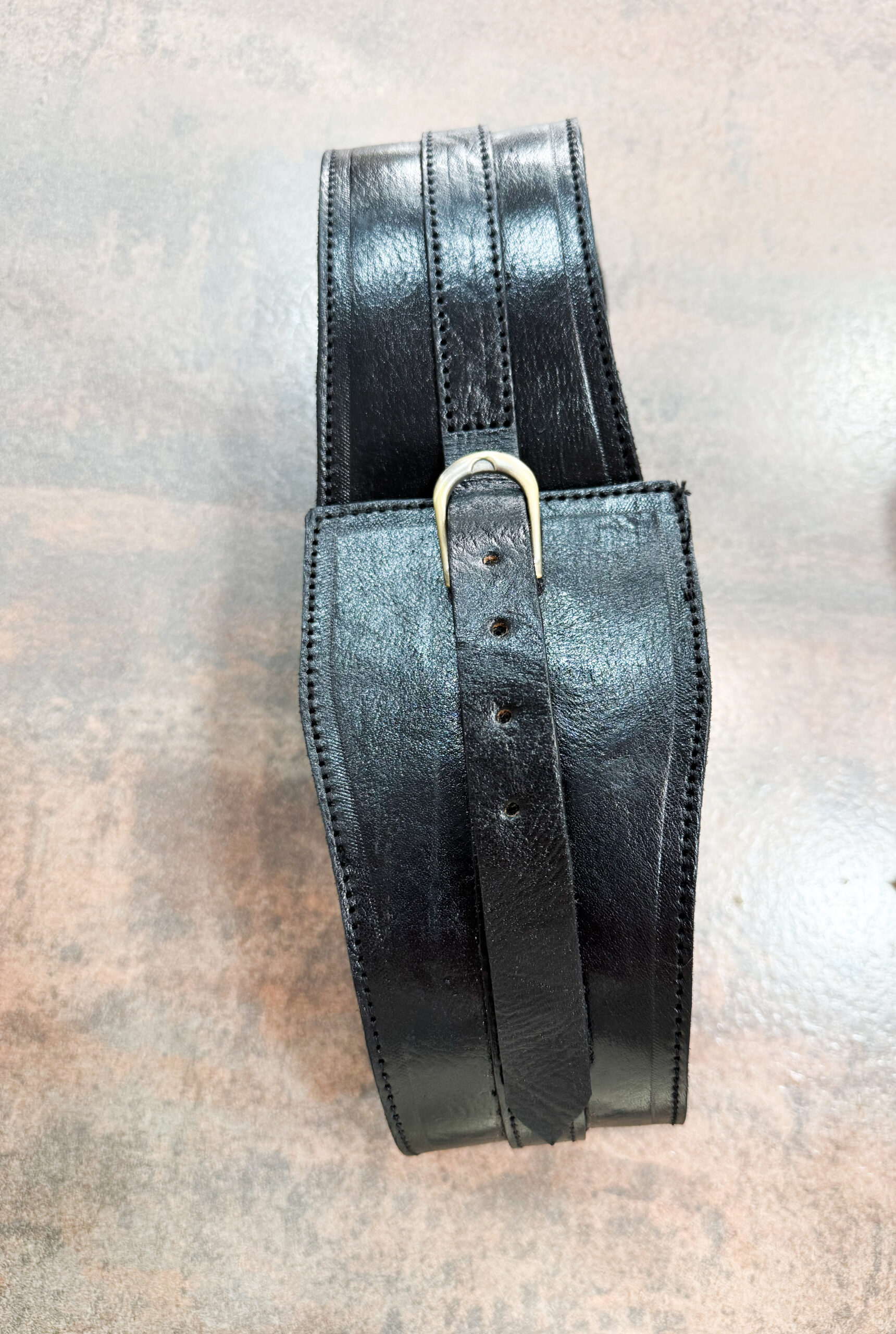 Fajín piel negro 90cm