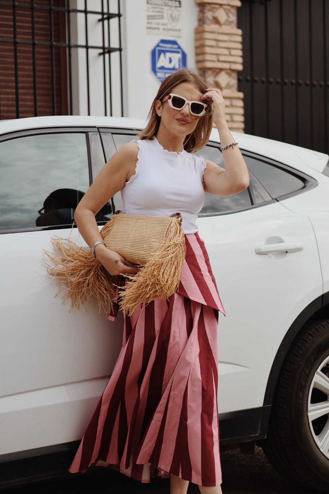Falda AMBIRA rosa y fucsia