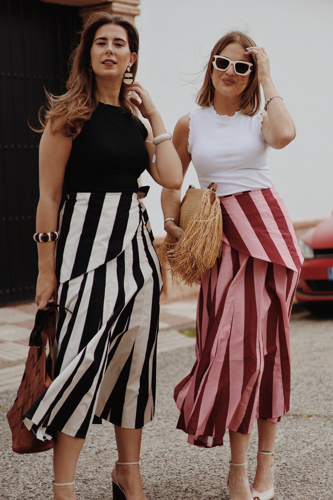 Falda AMBIRA beige y negro