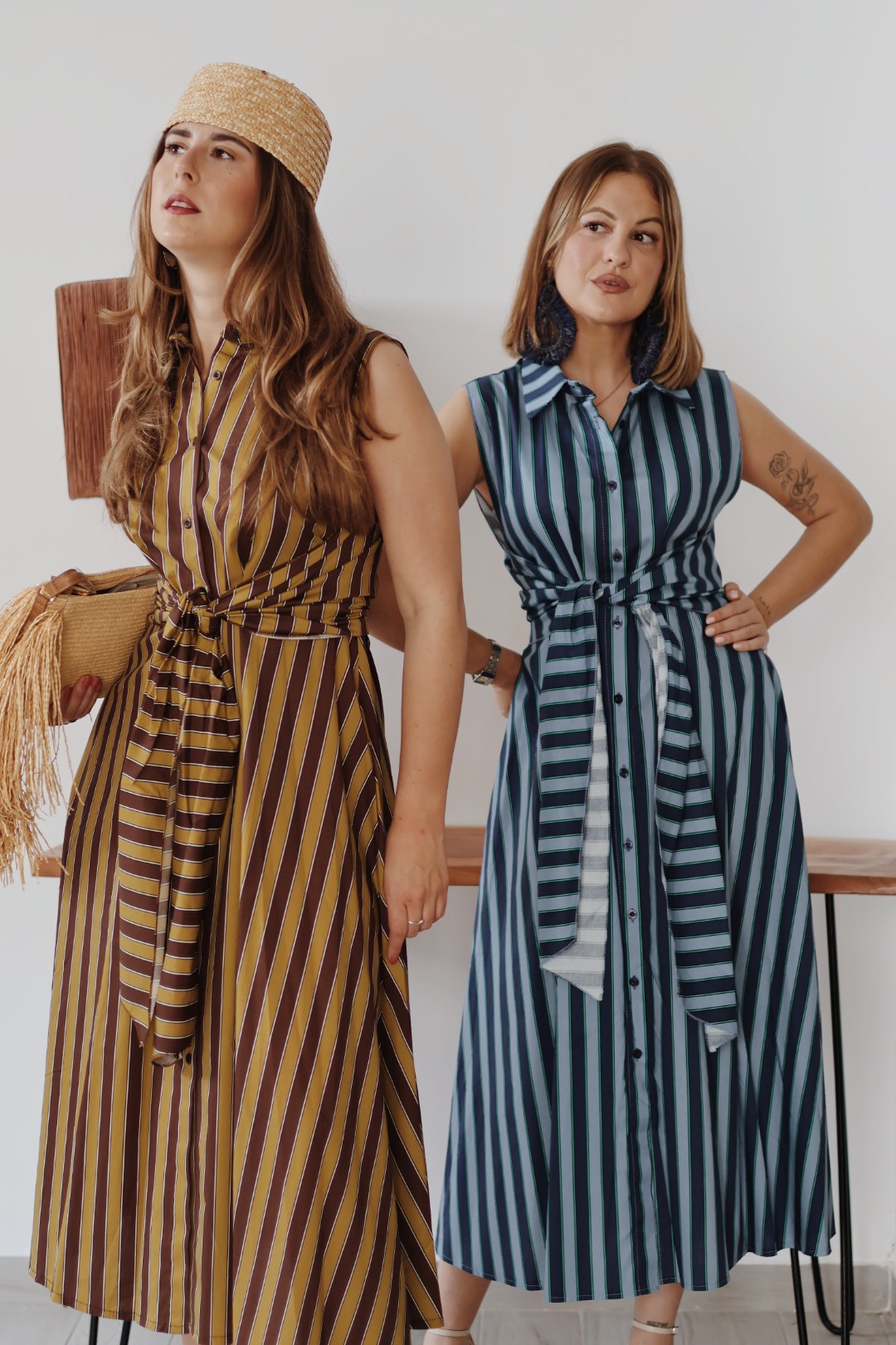 Vestido camisero RAYANA azul