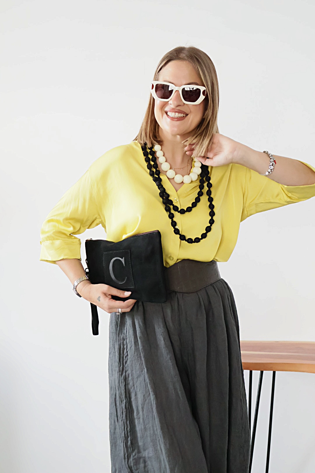 Camisa seda TUÁN amarillo