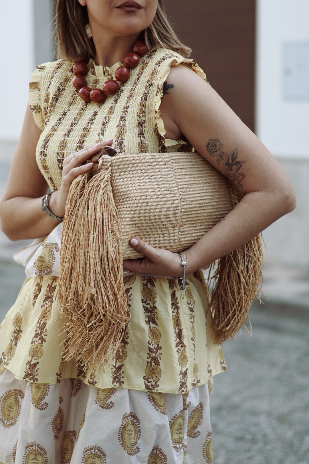 Bolso rafia MAXEL